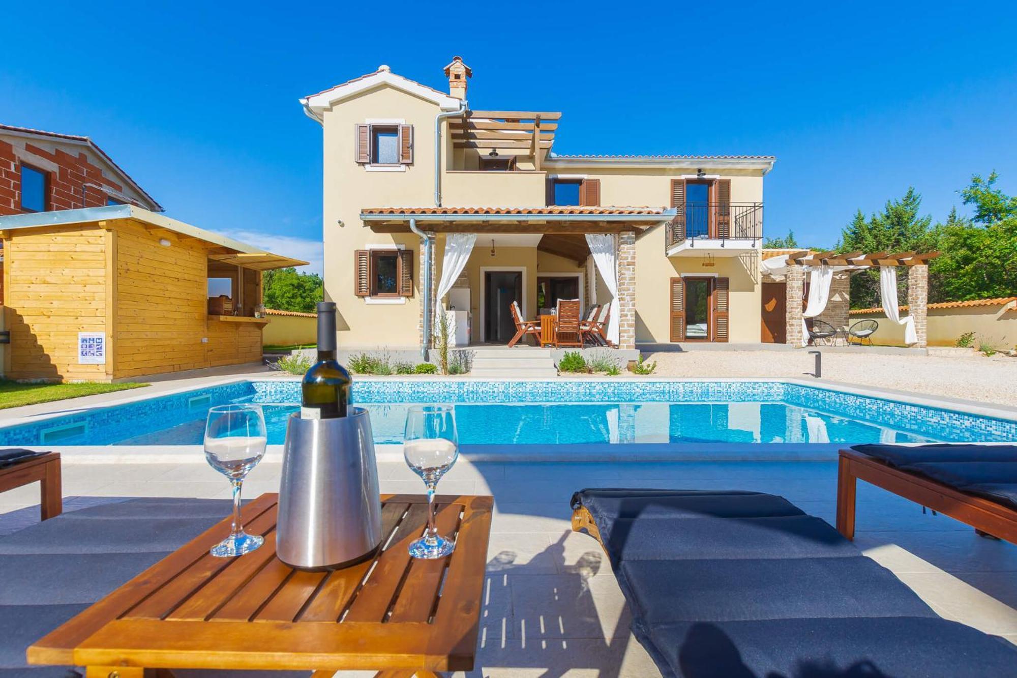 Villa David - Luxurious Secluded Villa With A Heated Pool Butkovici  Luaran gambar